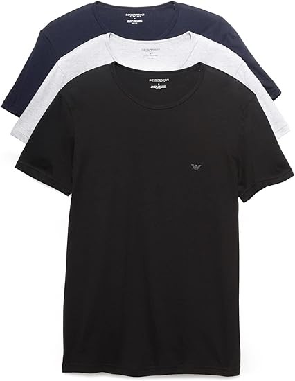 Emporio Armani Men's Cotton Crew Neck T-Shirt, 3-Pack