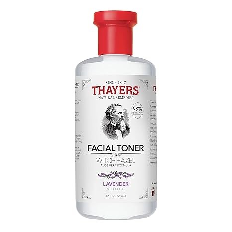 THAYERS Alcohol-Free, Hydrating Lavender Witch Hazel Facial Toner with Aloe Vera Formula, Vegan, Dermatologist Tested and Recommended, 12 Oz