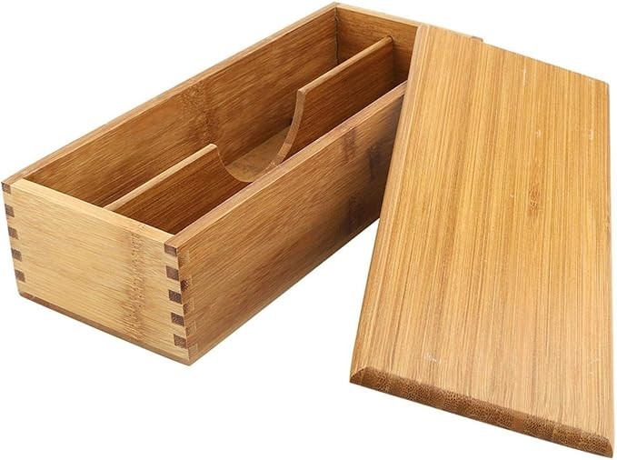 Tomotato Chopsticks Storage Box,Wooden Cutlery Box with Lid Bamboo Silverware Storage Box Utensil Drawer Organizer Japanese Chopsticks Box with Lid Utensil Holder Organizer Container for Home Kitchen