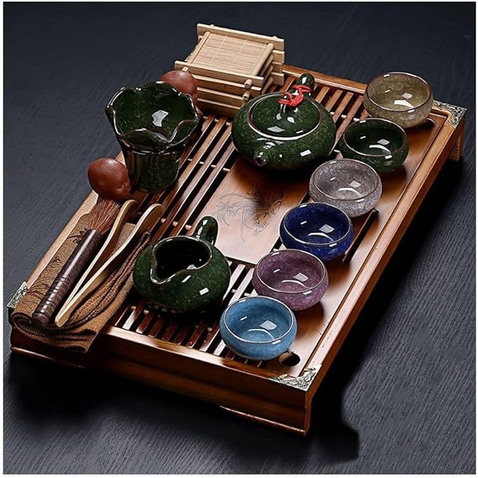 Tea Set chinese tea set teapot set gongfu tea set tea pot set Buddha Statue Kungfu Tea SetGongfu Tea Set-Ceramic Teapot and Teacup and Saucer Tea Holder with a Portable T