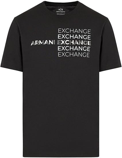 Armani Exchange Men's Regular Fit Cotton Repeat Logo Tee